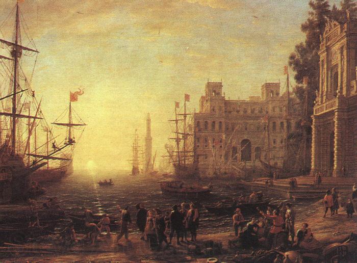 Claude Lorrain Port with Villa Medici Norge oil painting art
